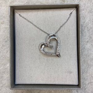 Sterling Silver Diamond Necklace